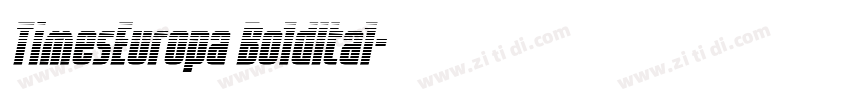 TimesEuropa BoldItal字体转换